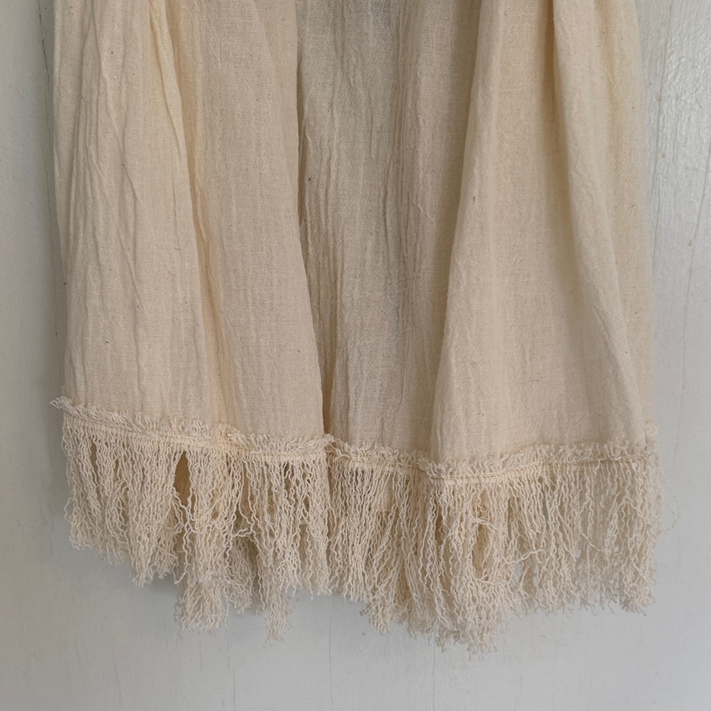 Cream Women's Swim Coverup with Brown Accents - Picture 7 of 7